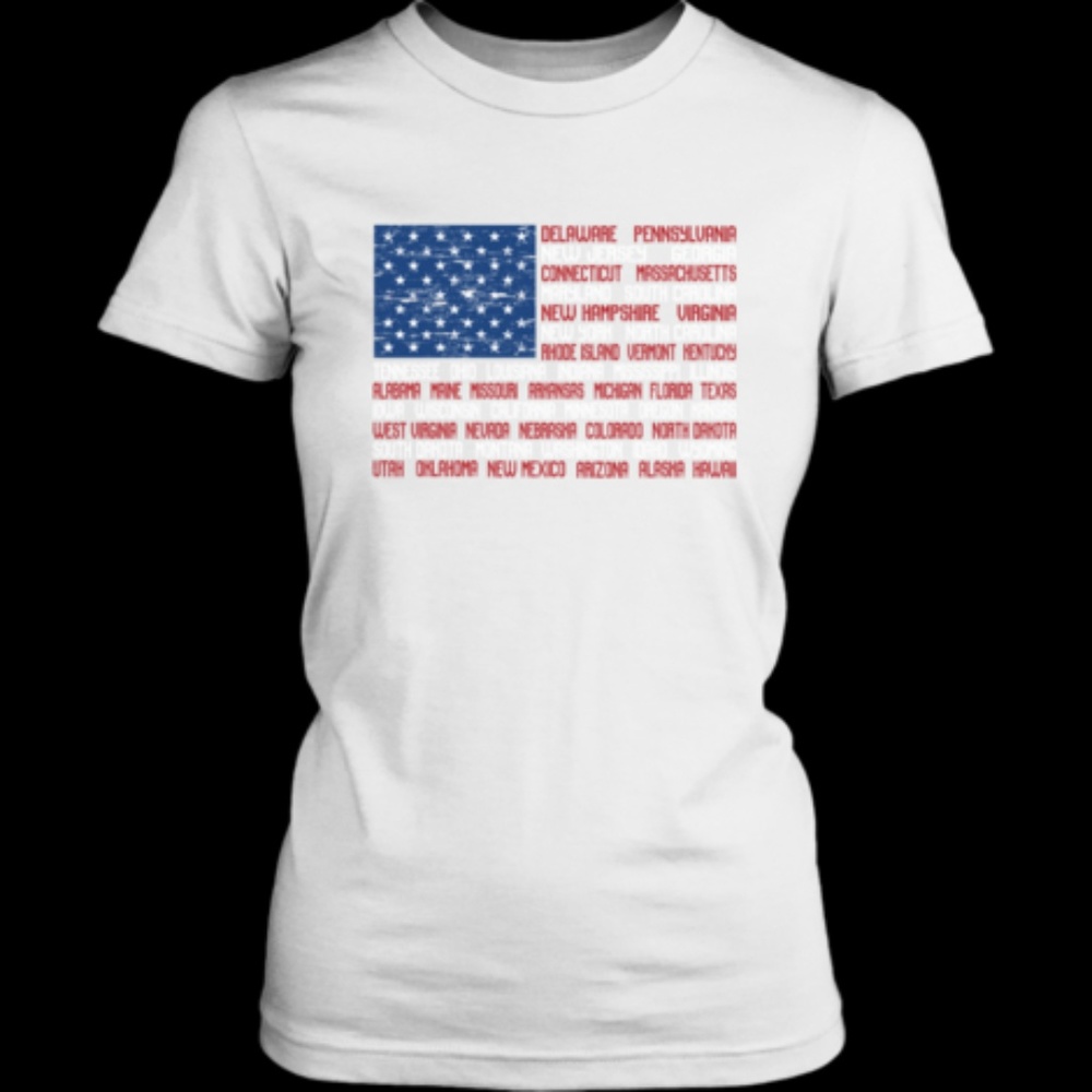 Flag with 50 States TShirt